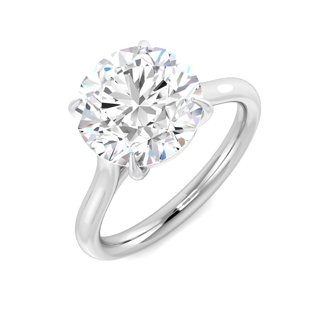 Platinum 3.70ct F I1 Diamond Ring