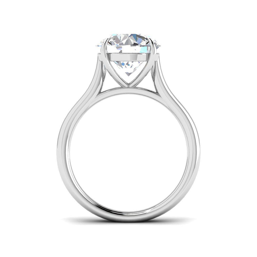 Platinum 3.70ct F I1 Diamond Ring
