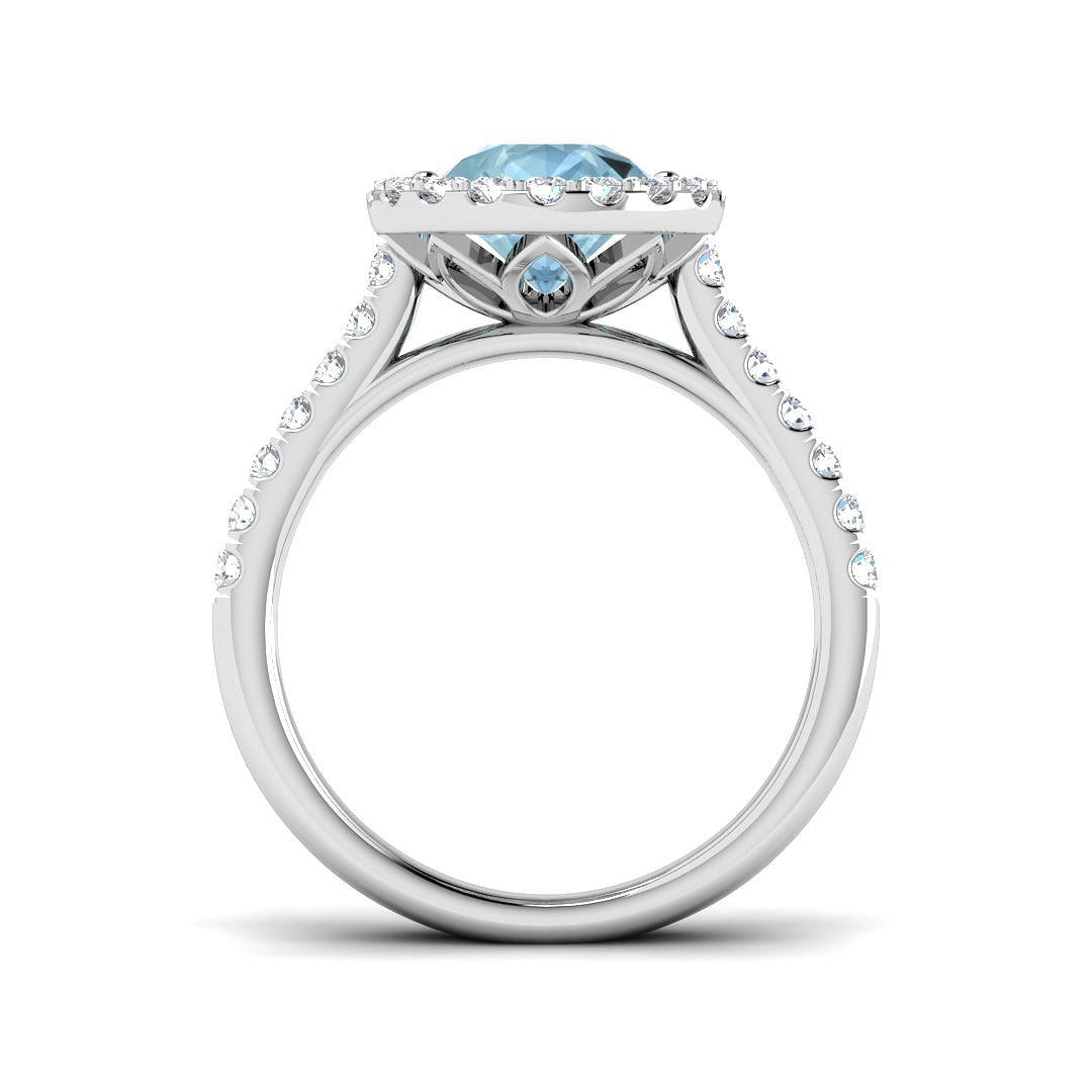 9ct White Gold 2.08ct Aquamarine Ring