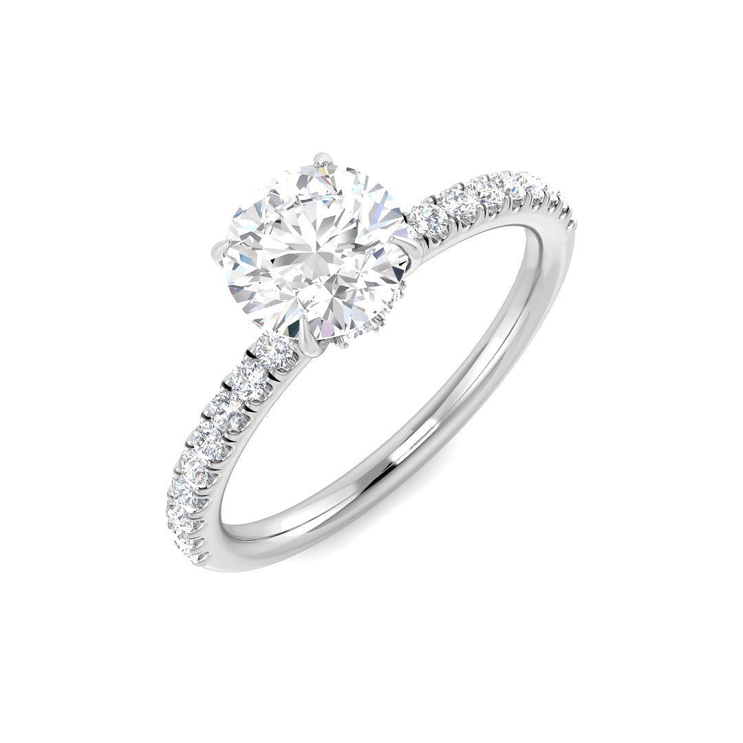 9ct White Gold 1.35ct Laboratory Grown CVD Ring