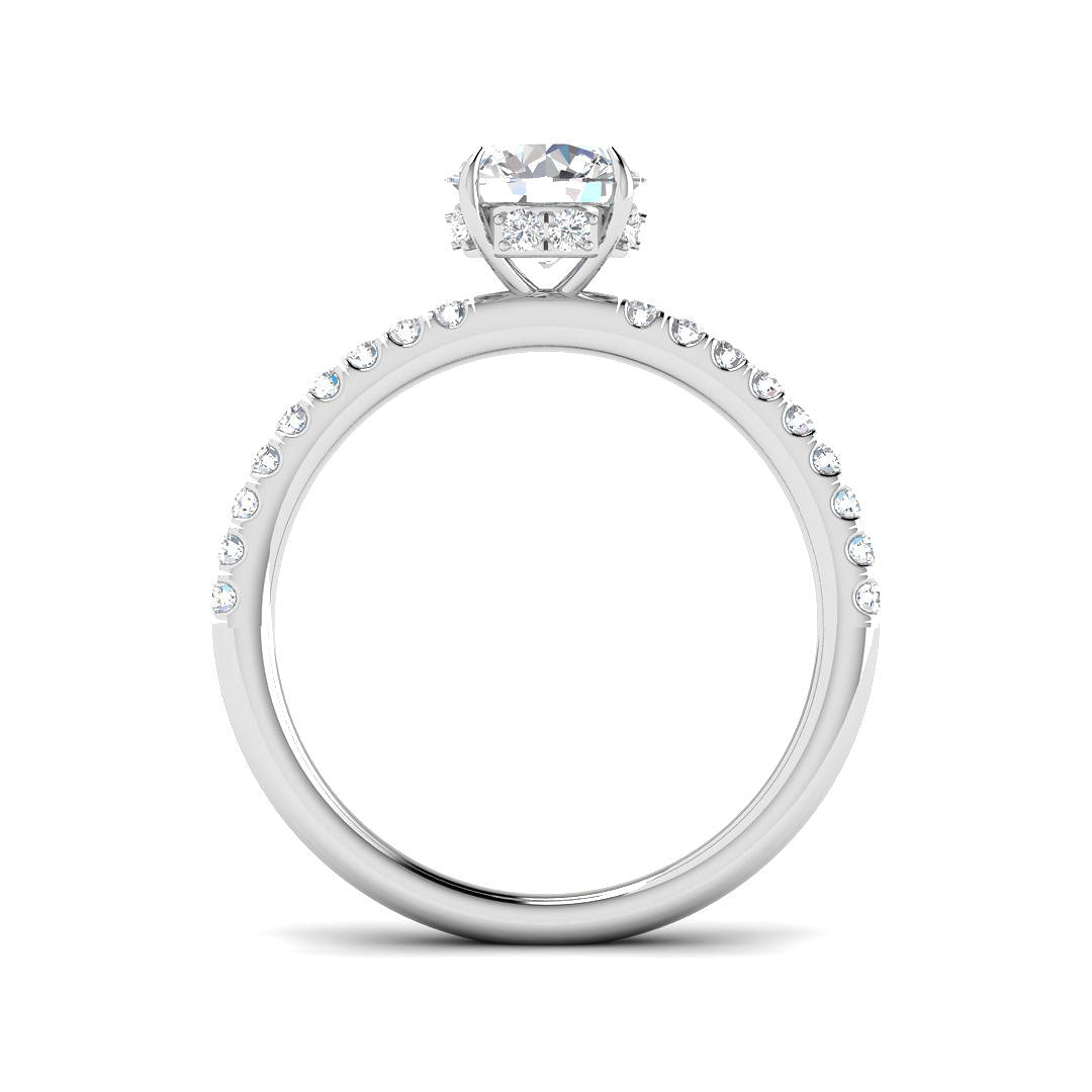 9ct White Gold 1.35ct Laboratory Grown CVD Ring