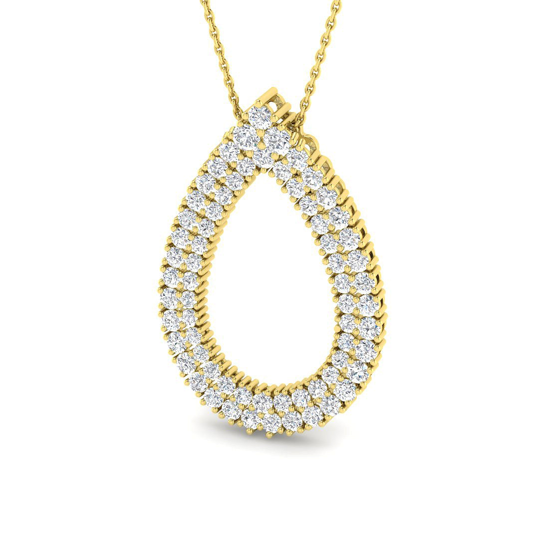 9ct Yellow Gold 1.90ct Laboratory Grown CVD Pendant
