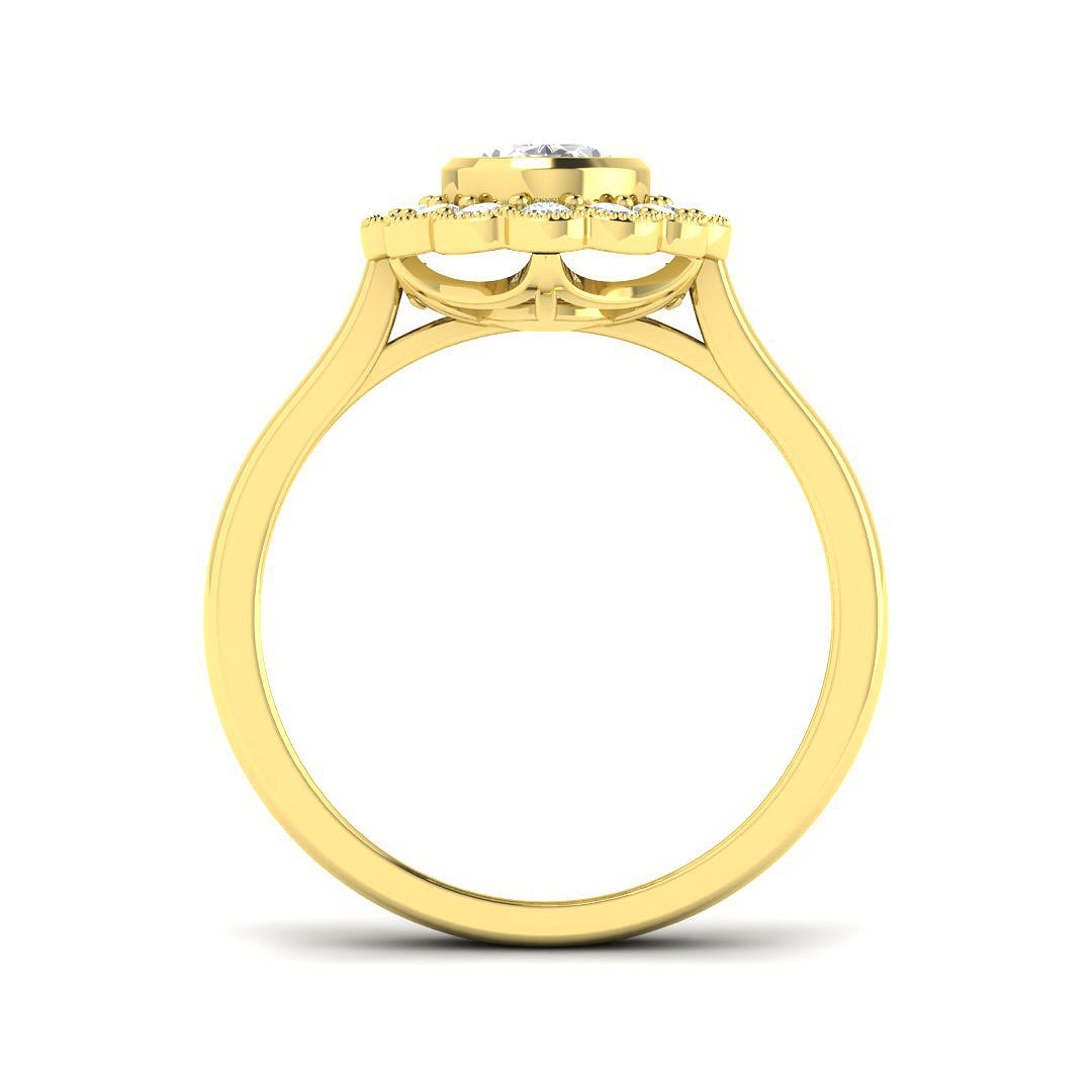 18ct Yellow Gold 1.10ct Laboratory Grown CVD Ring