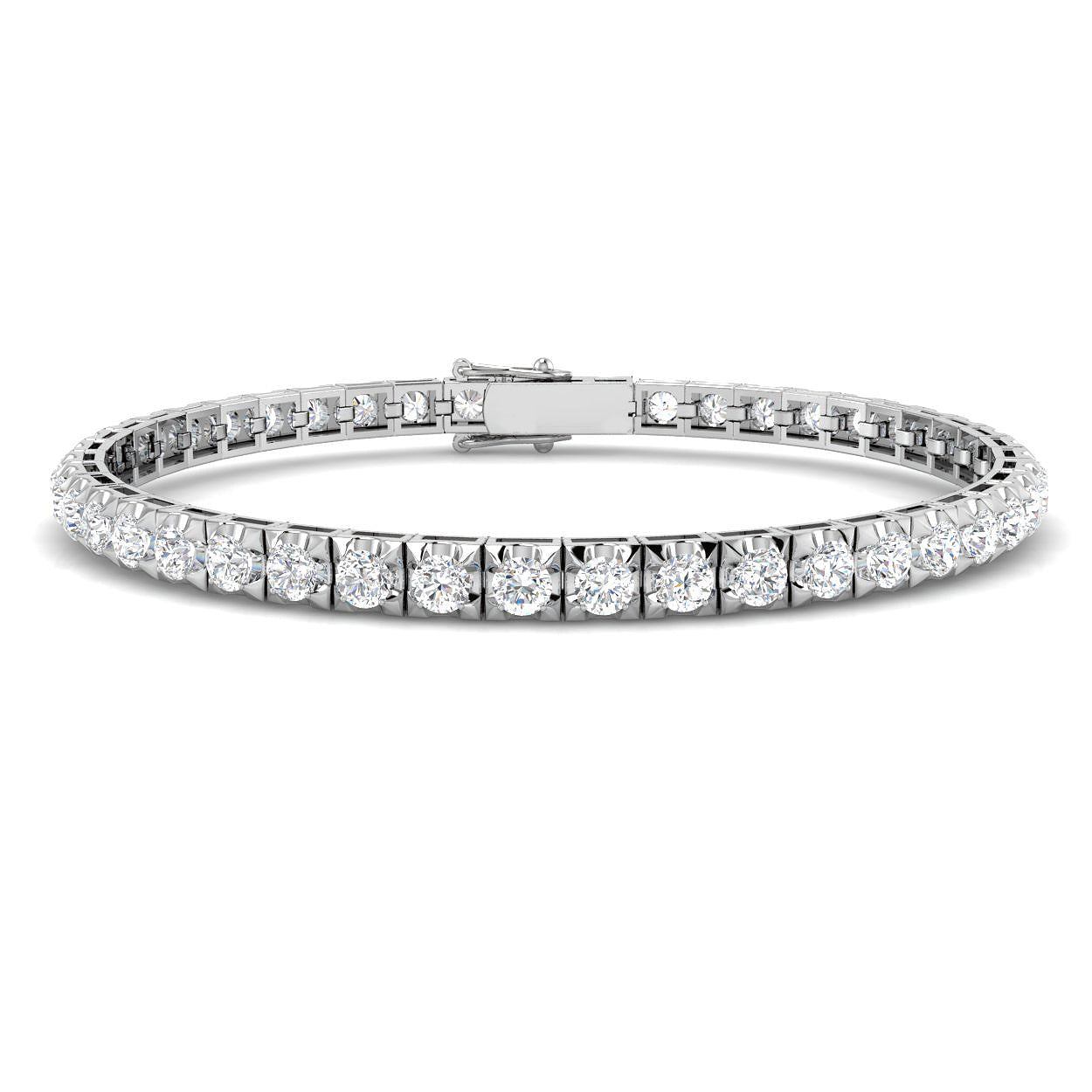 9ct White Gold 5.01ct G SI2 Diamond Bracelet