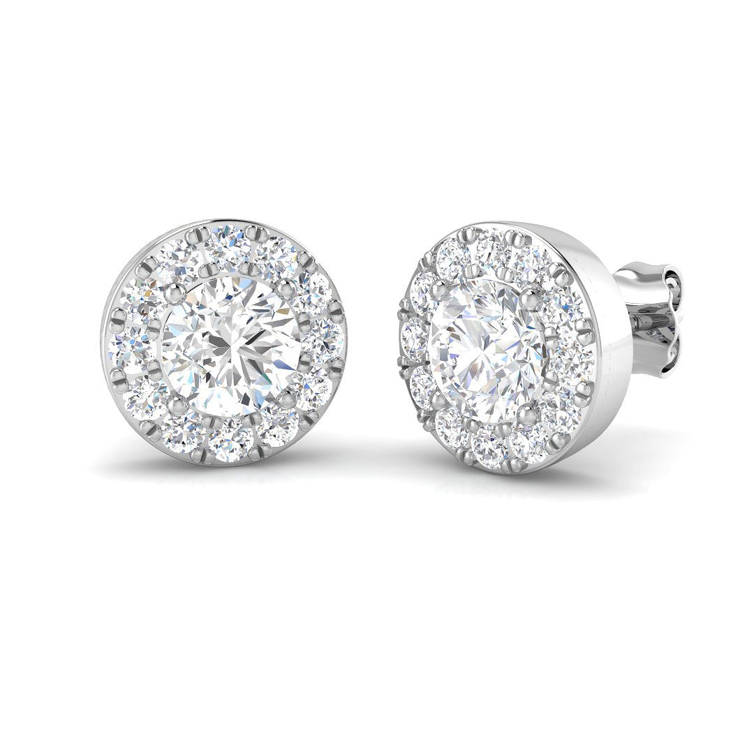 9ct White Gold 2.13ct Laboratory Grown CVD Earrings