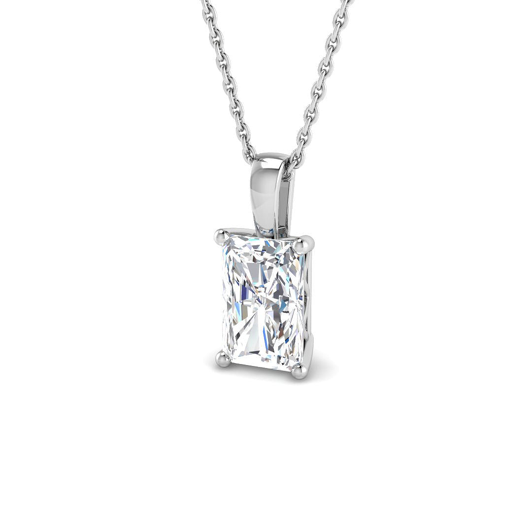 9ct White Gold 1.51ct E VS2 Laboratory Grown CVD Pendant