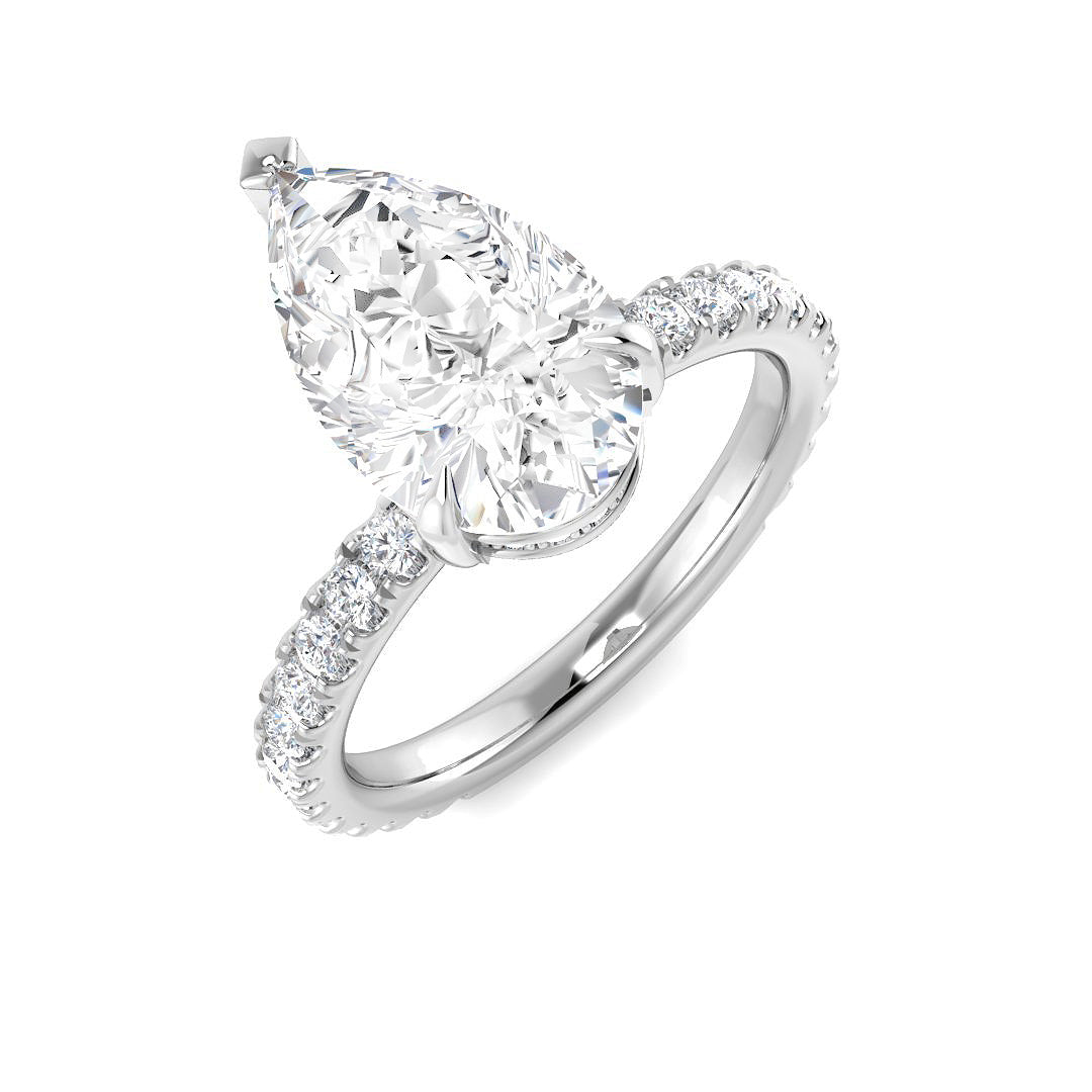 Platinum 2.47ct D VS2 Laboratory Grown CVD Ring