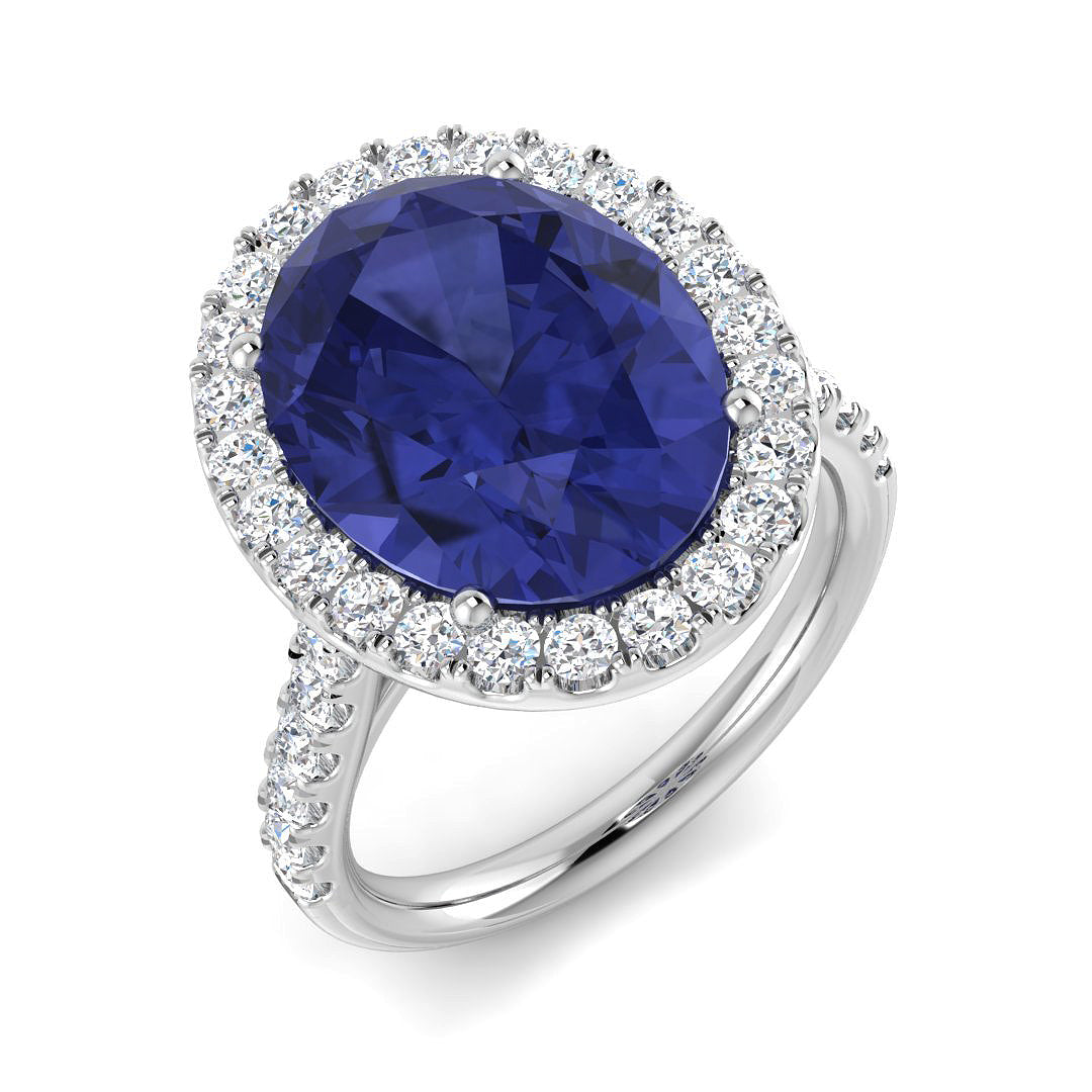 9ct White Gold 7.51ct Tanzanite Ring