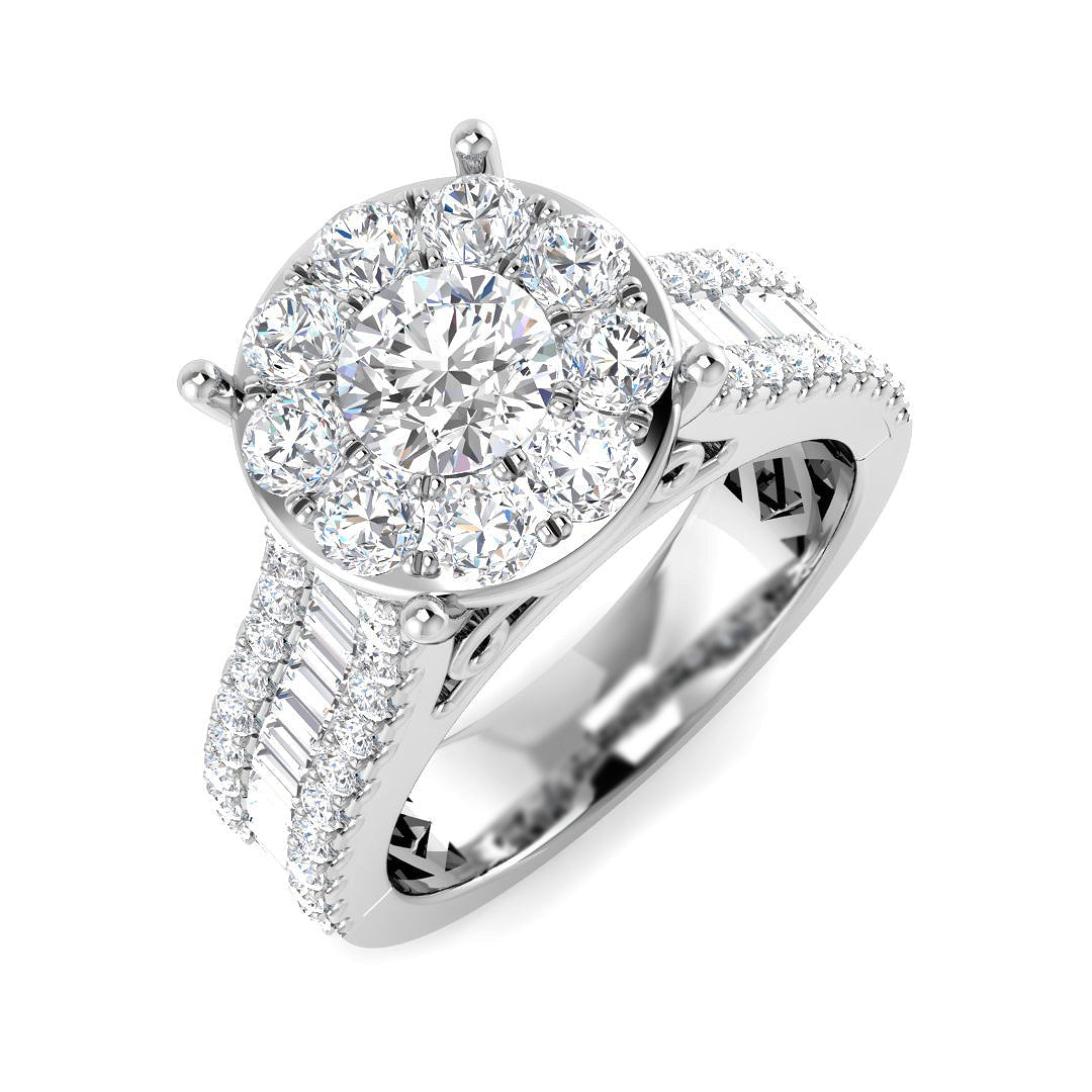9ct White Gold 1.92ct G SI2 Diamond Ring