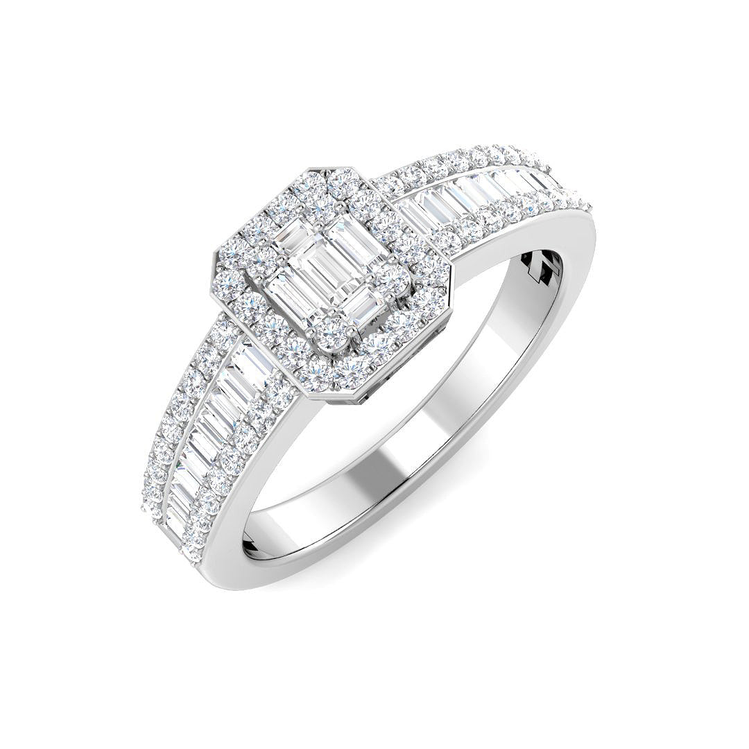 9ct White Gold 0.56ct G SI2 Diamond Ring