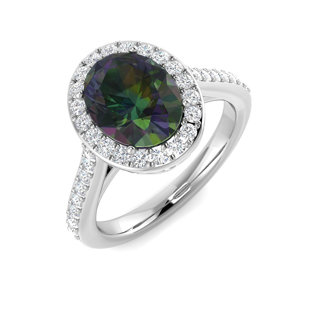 9ct White Gold 2.87ct Multi Sapphire Ring