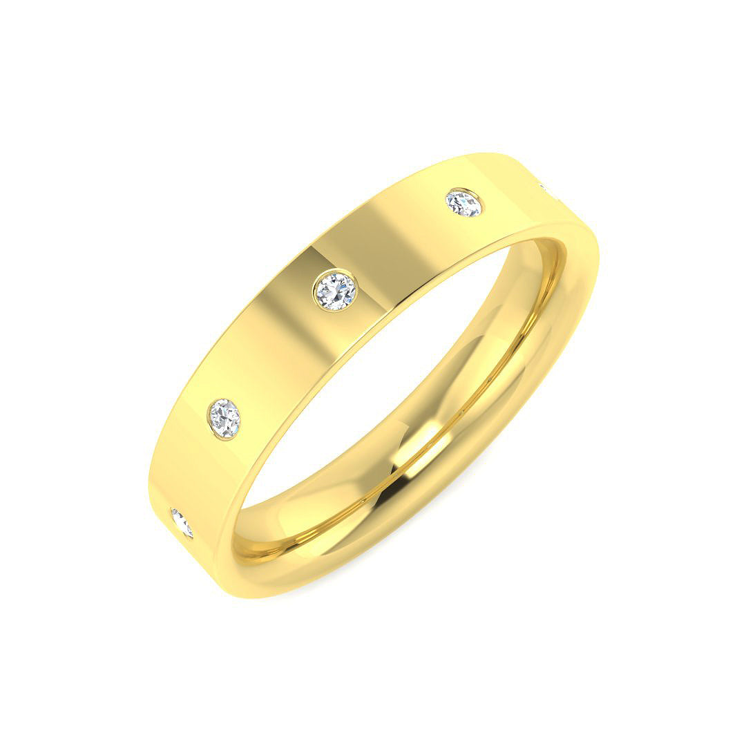 9ct Yellow Gold 0.10ct Laboratory Grown CVD Ring