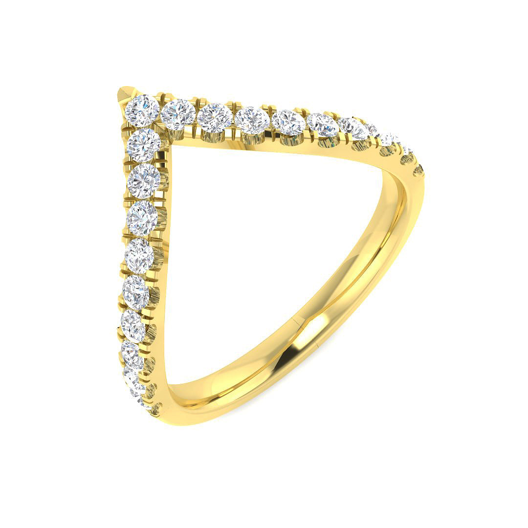 9ct Yellow Gold 0.41ct Laboratory Grown CVD Ring