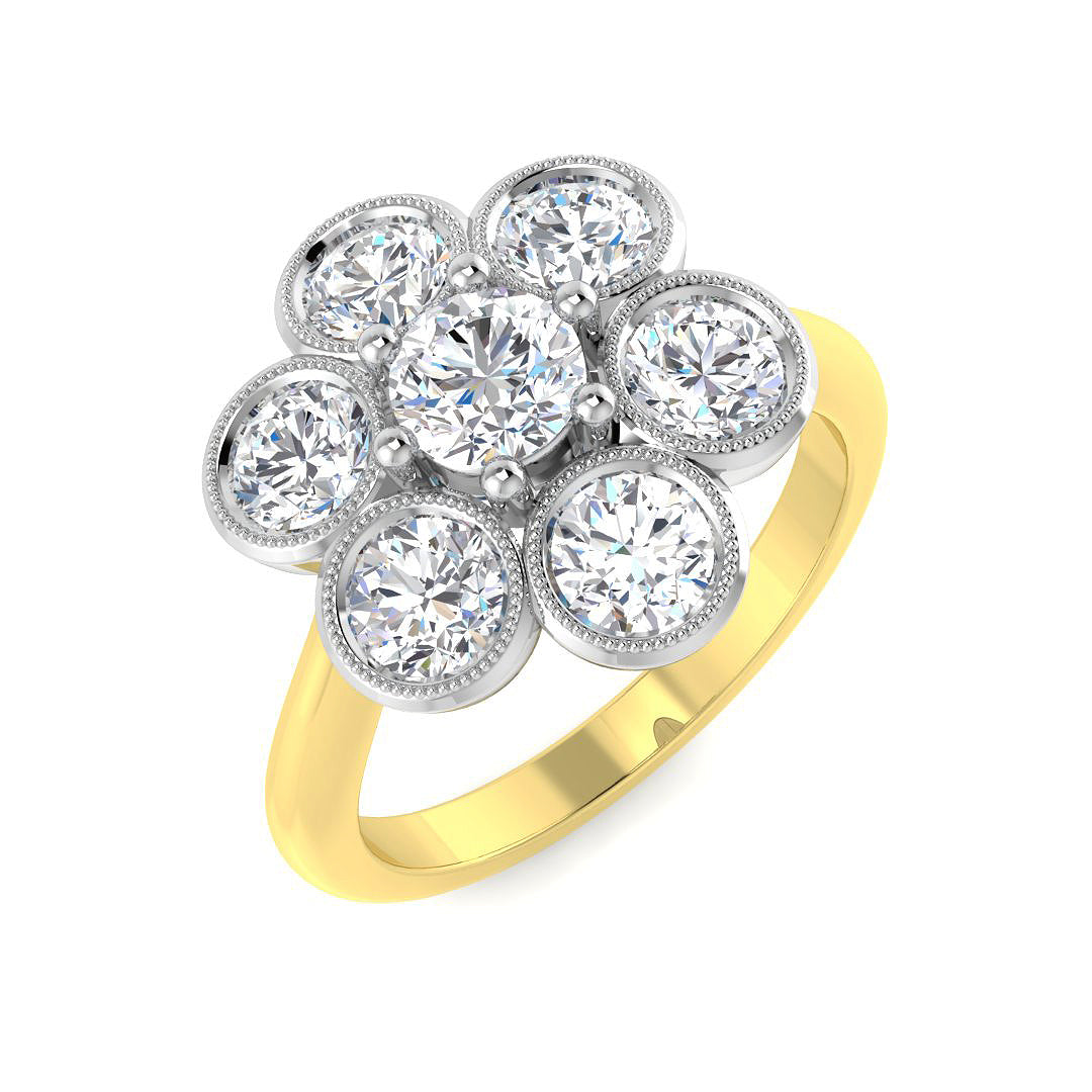 9ct Two-Tone Gold 1.89ct Laboratory Grown CVD Ring