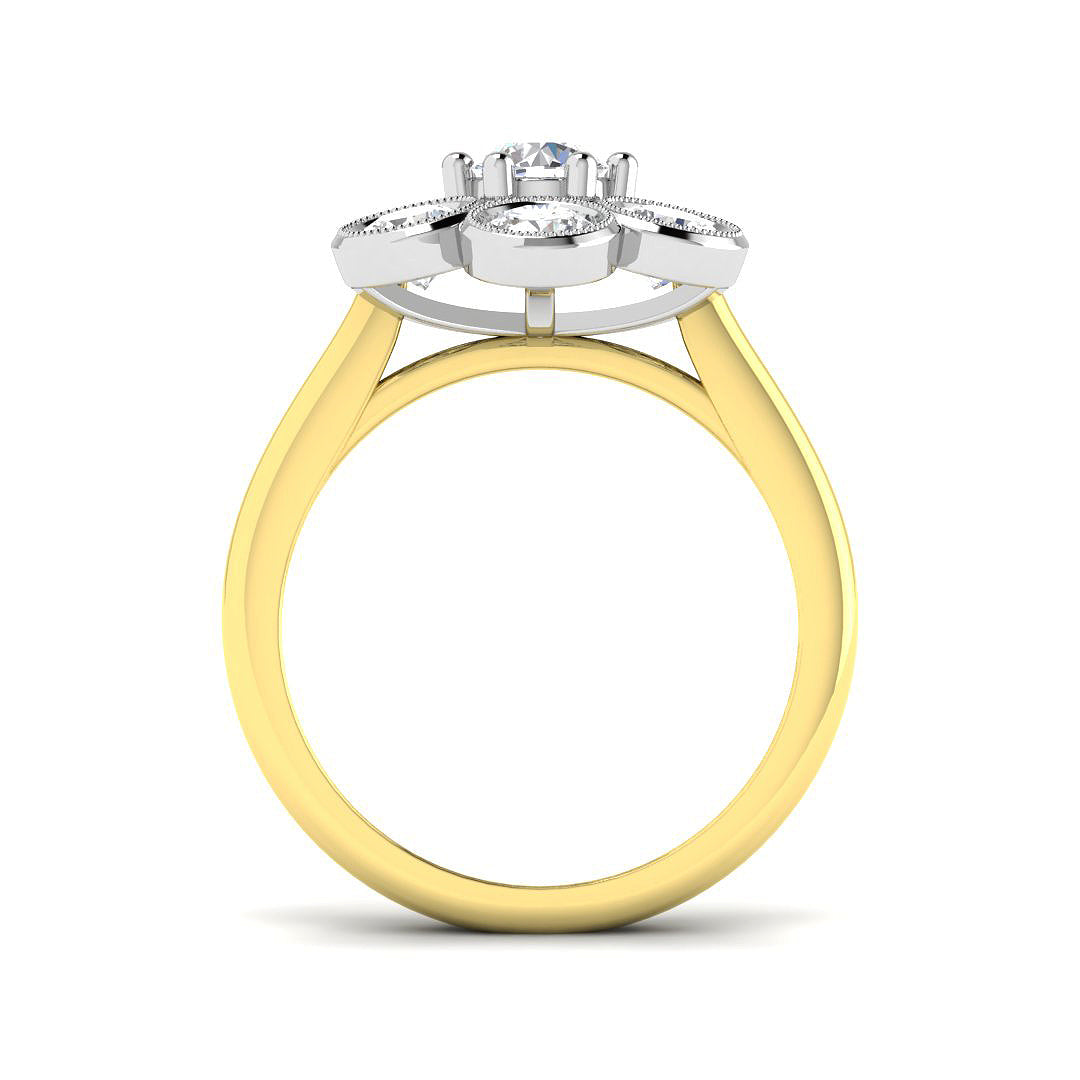 9ct Two-Tone Gold 1.89ct Laboratory Grown CVD Ring