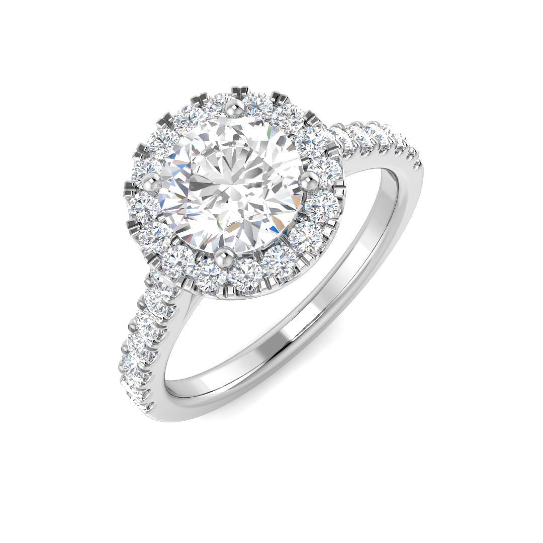 9ct White Gold 1.73ct Laboratory Grown CVD Ring