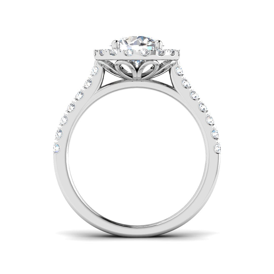 9ct White Gold 1.73ct Laboratory Grown CVD Ring