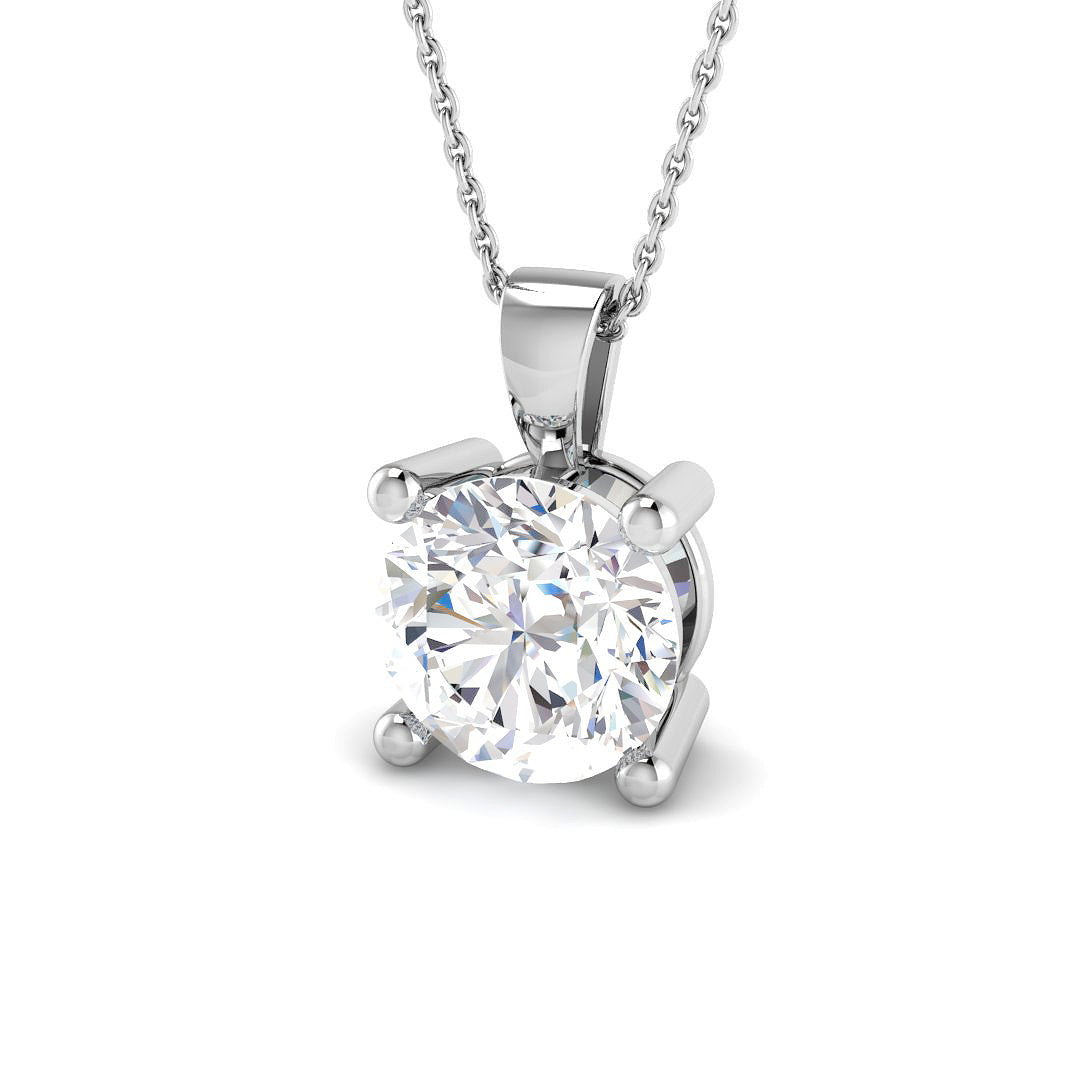 9ct White Gold 4.01ct E VS2 Laboratory Grown CVD Pendant