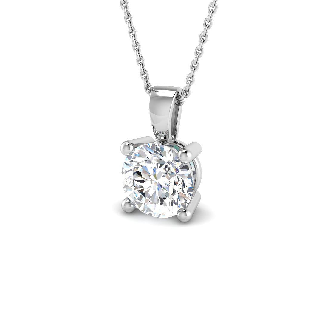 9ct White Gold 2.02ct E VS2 Laboratory Grown CVD Pendant
