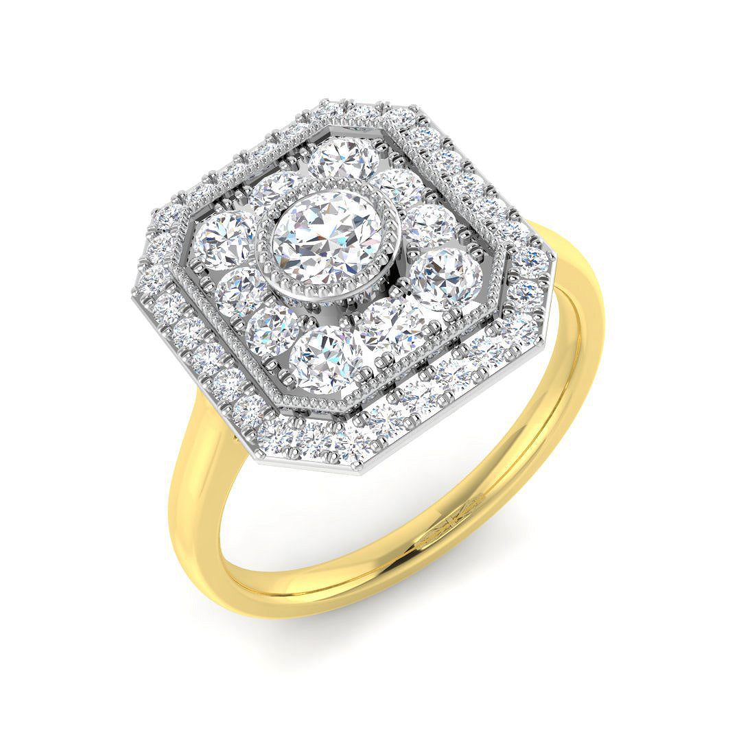 9ct Yellow Gold 1.07ct Laboratory Grown CVD Ring