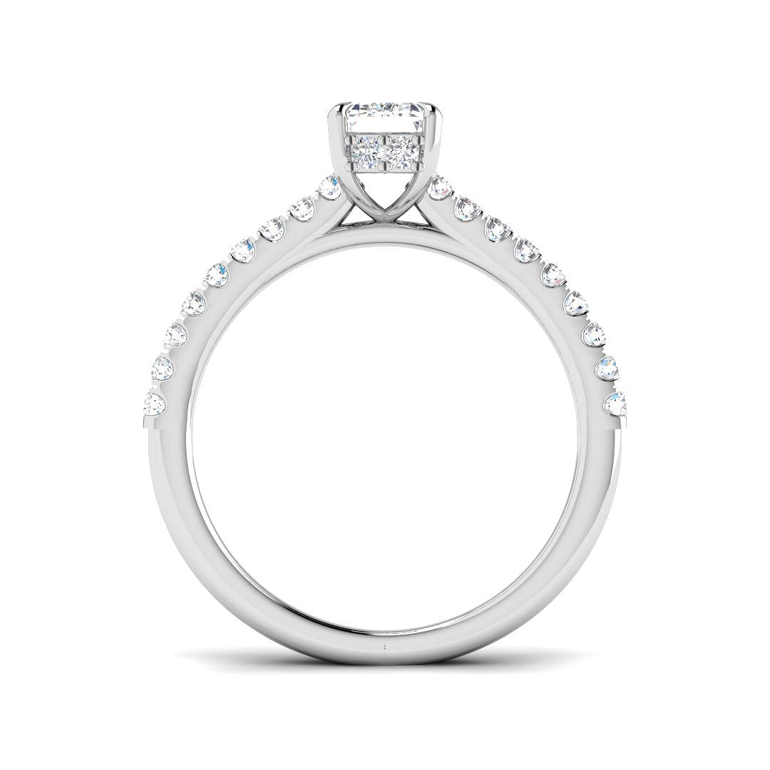 9ct White Gold 1.38ct E VS2 Laboratory Grown CVD Ring