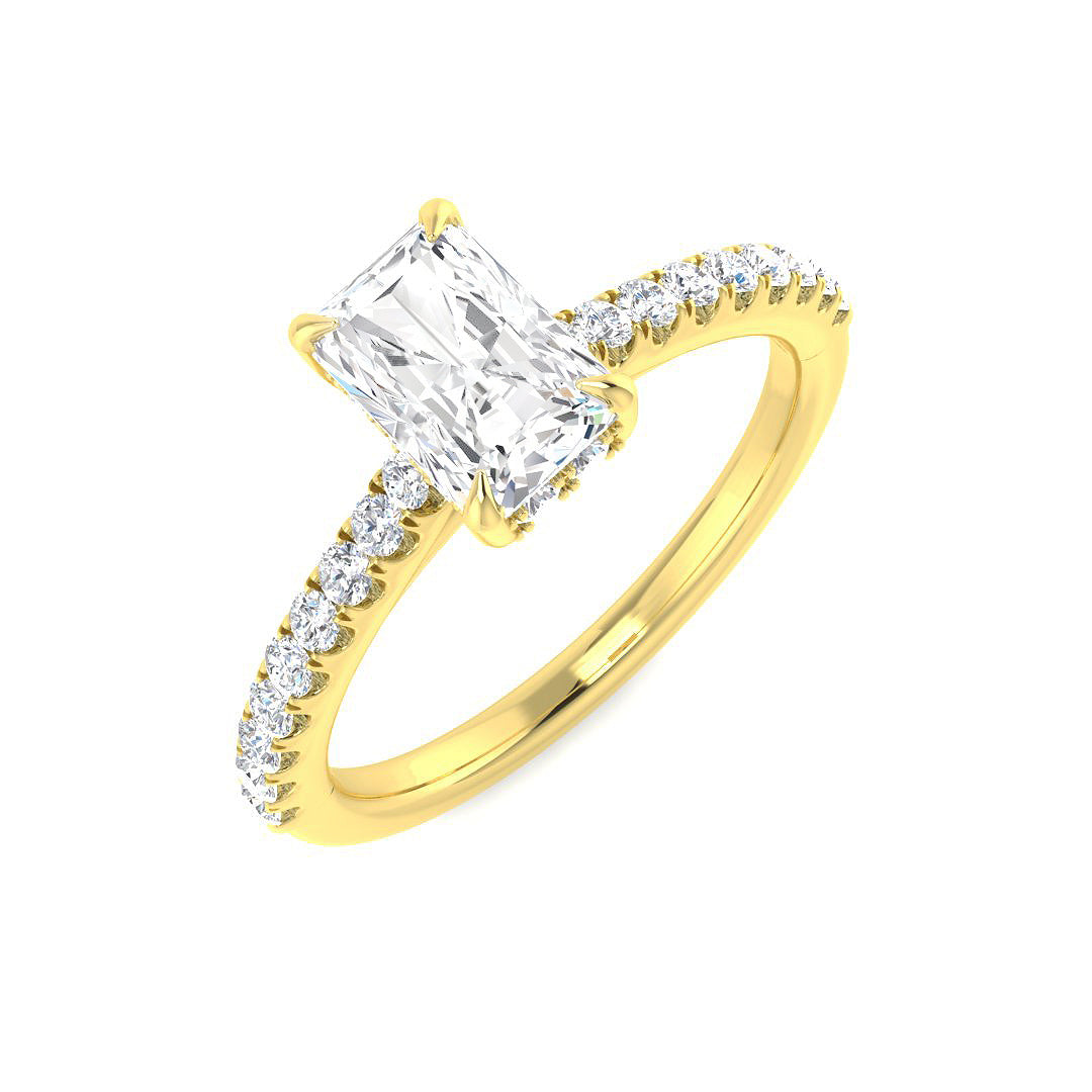9ct Yellow Gold 1.39ct E VS2 Laboratory Grown CVD Ring