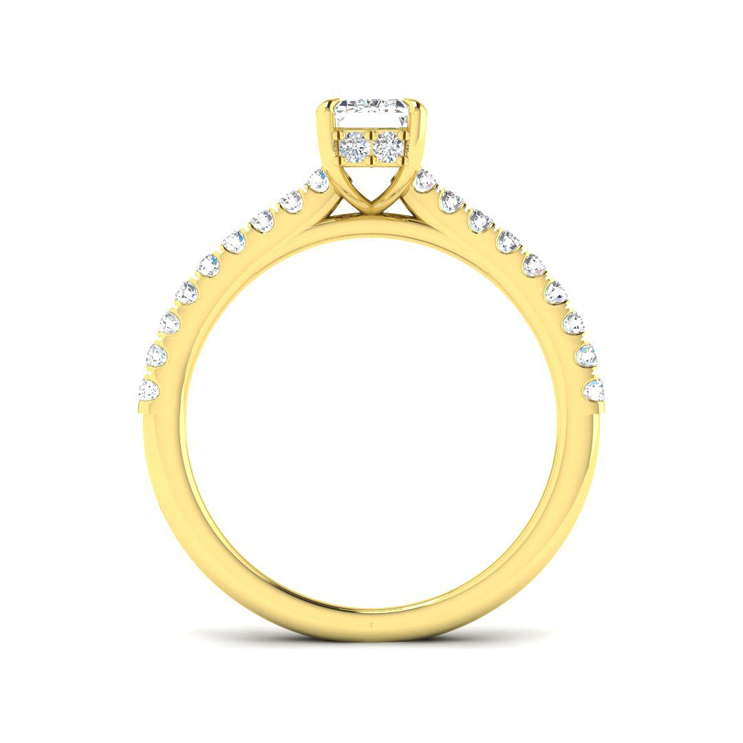 9ct Yellow Gold 1.39ct E VS2 Laboratory Grown CVD Ring