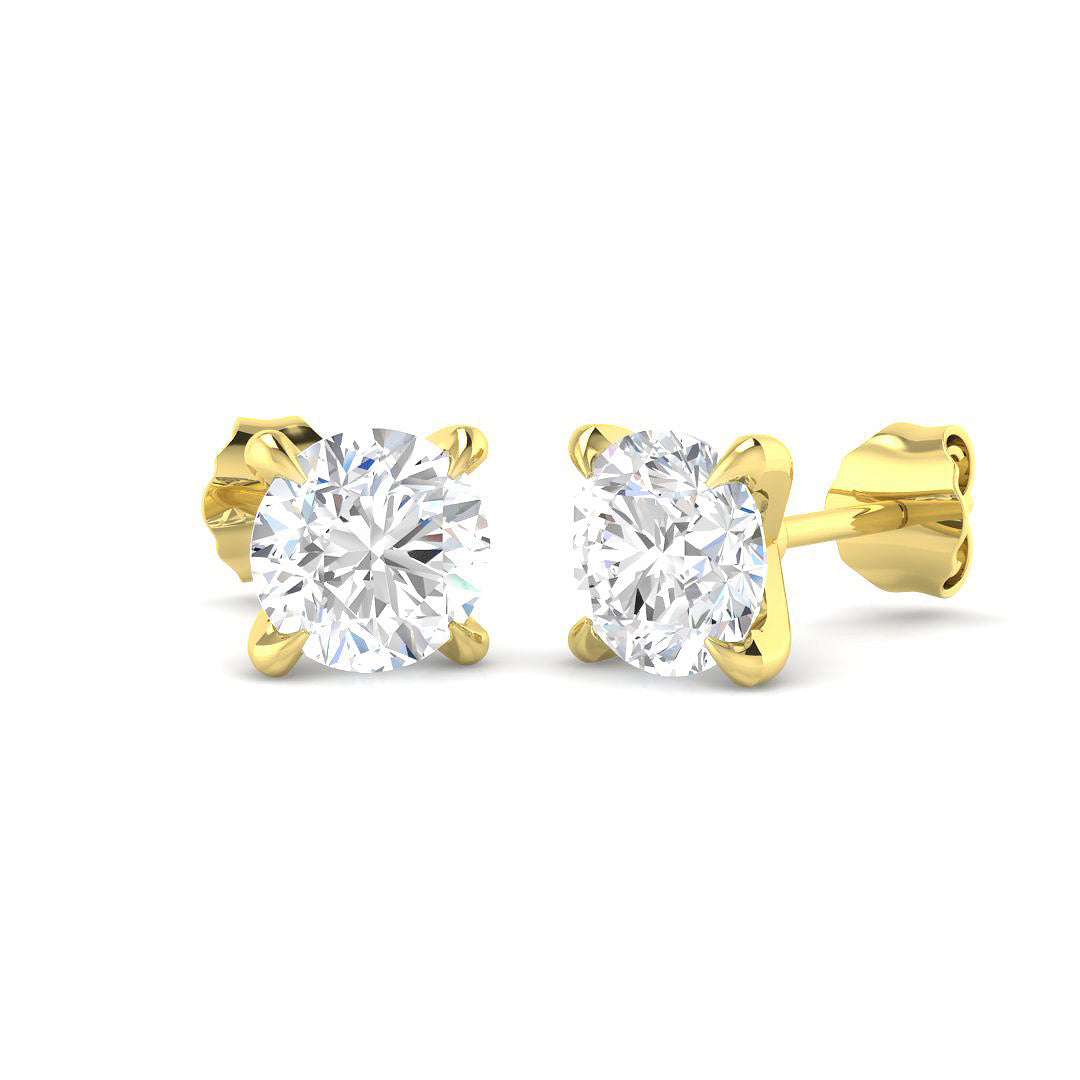 9ct Yellow Gold 2.02ct Laboratory Grown CVD Earrings