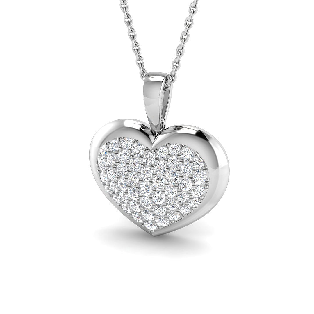 9ct White Gold 0.61ct Laboratory Grown CVD Pendant