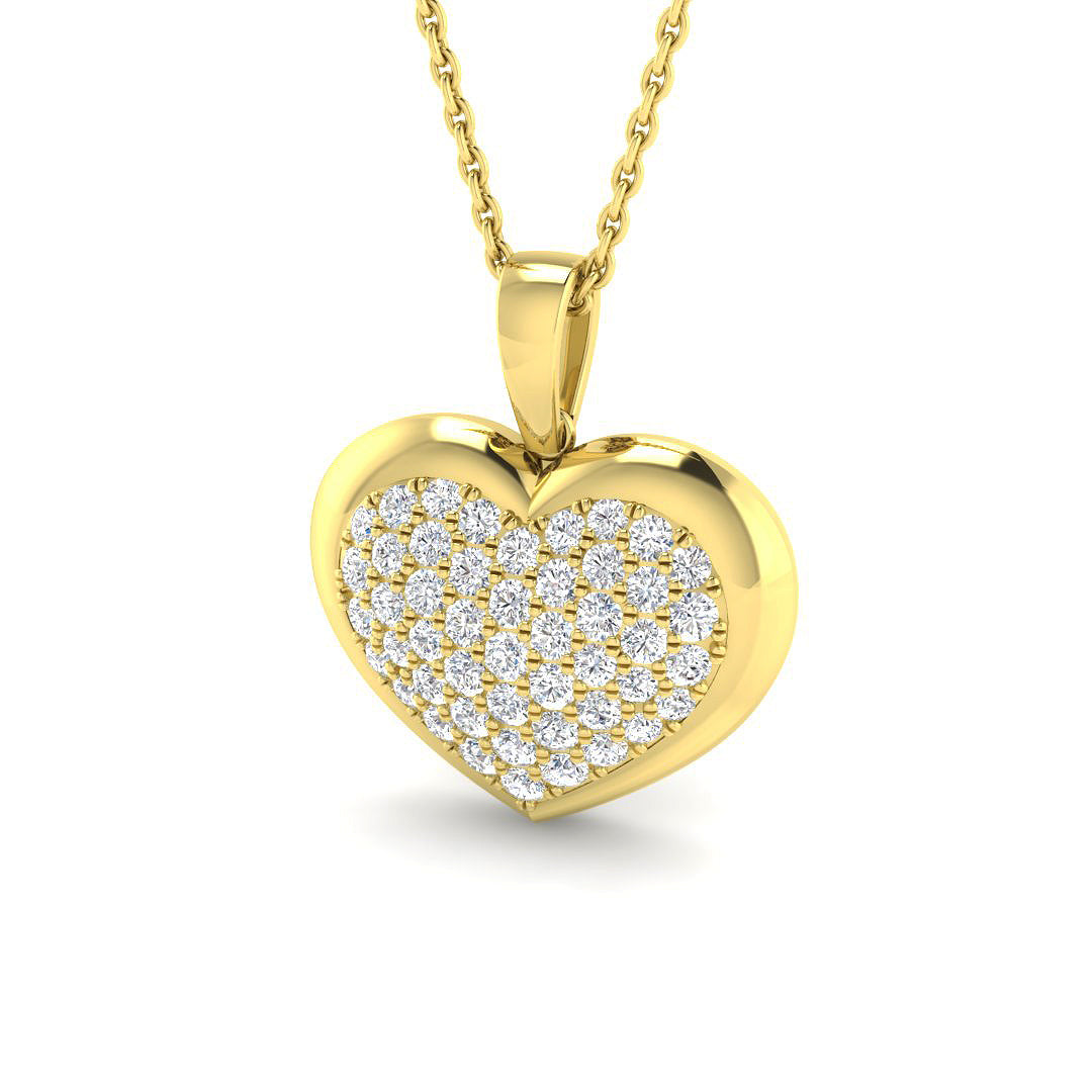9ct Yellow Gold 0.61ct Laboratory Grown CVD Pendant
