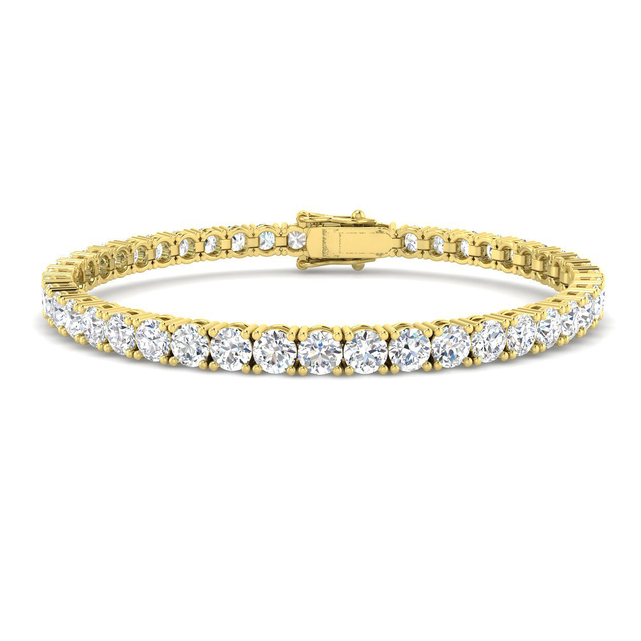 9ct Yellow Gold 10.70ct Laboratory Grown CVD Bracelet