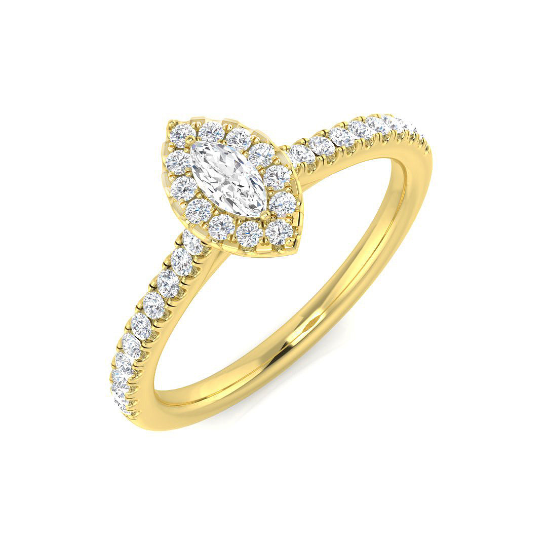 18ct Yellow Gold 0.35ct G SI2 Diamond Ring