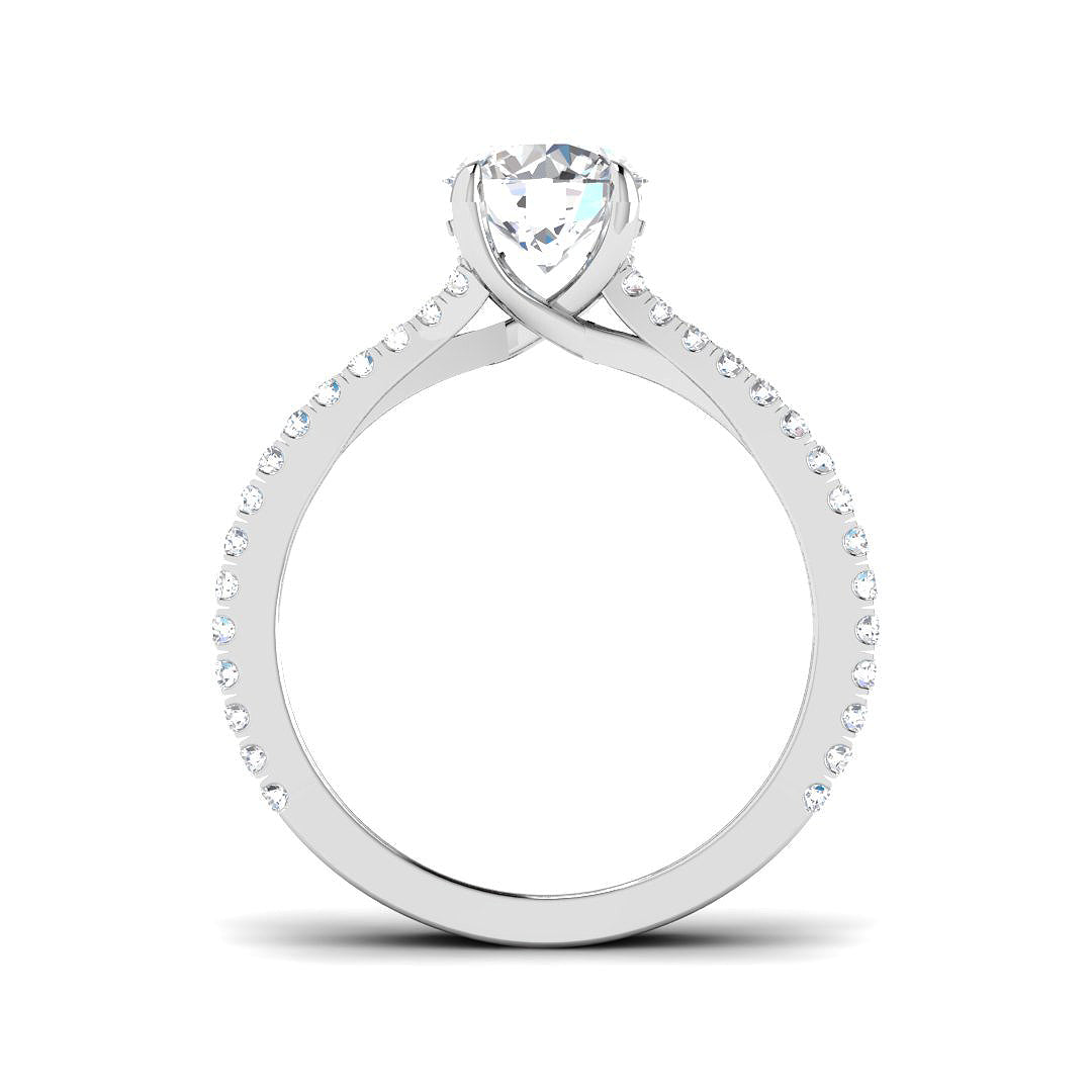 9ct White Gold 1.63ct Laboratory Grown CVD Ring