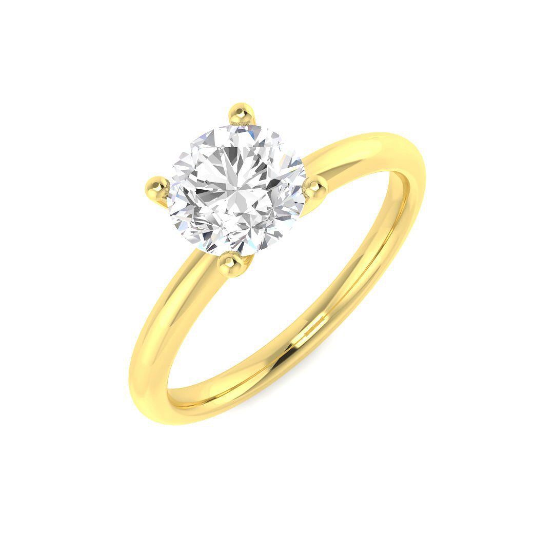 18ct Yellow Gold 1.02ct H SI2 Diamond Ring