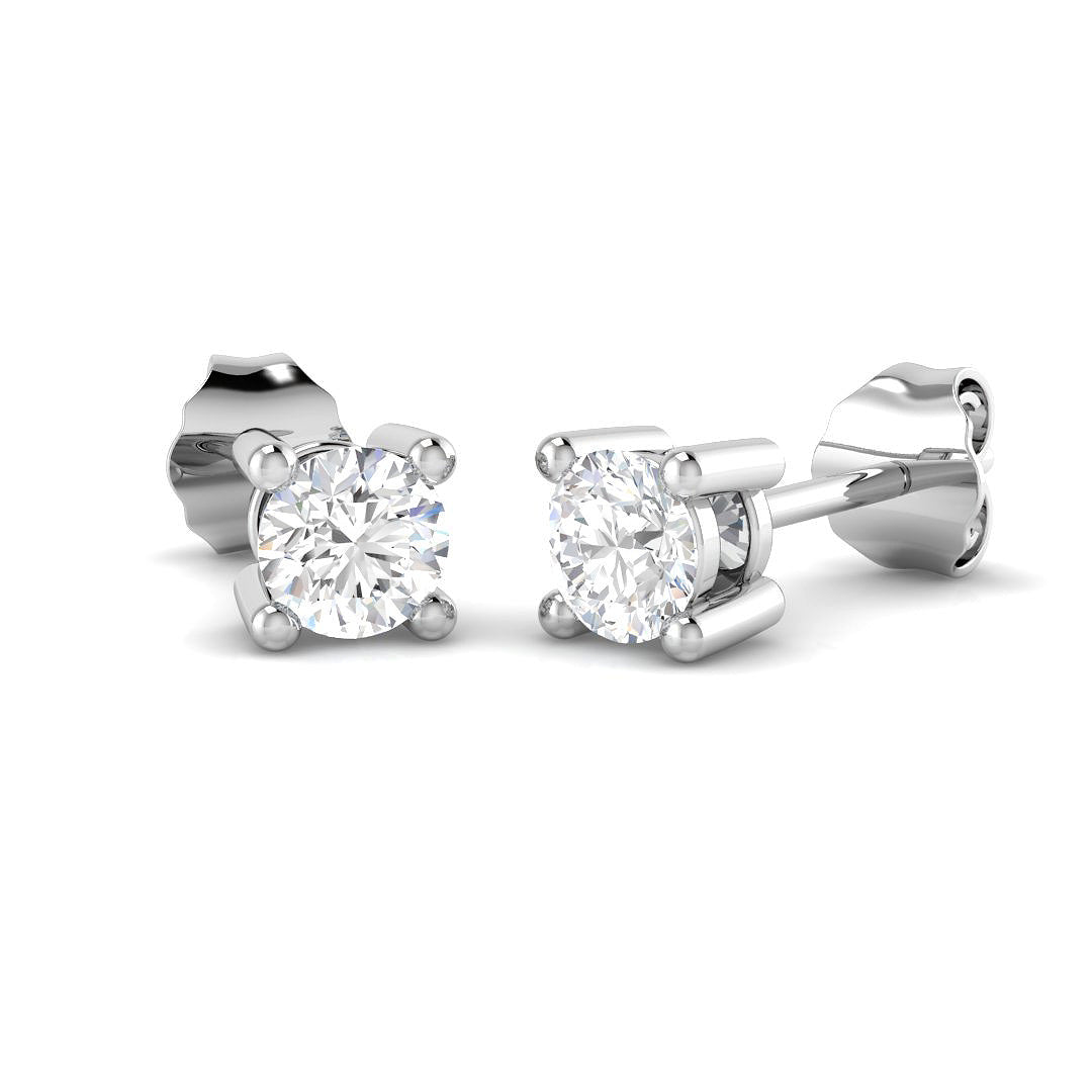 18ct White Gold 0.49ct E SI1 Diamond Earrings