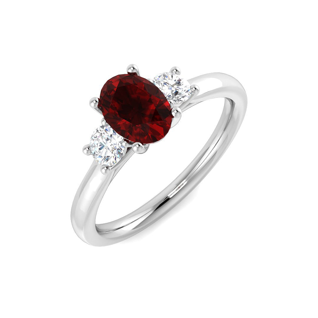 Platinum 1.16ct Ruby Ring