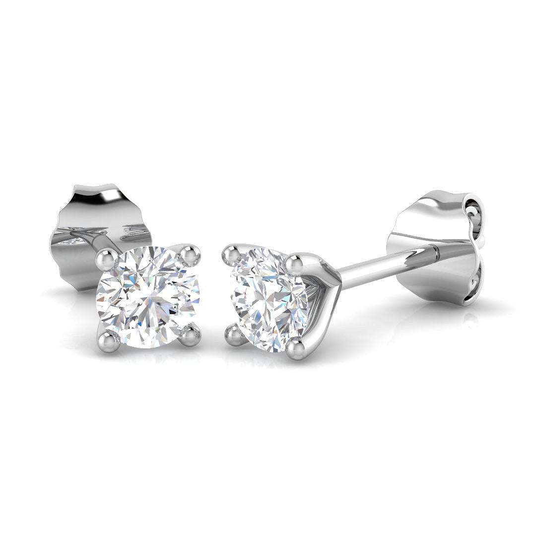 18ct White Gold 0.48ct E SI1 Diamond Earrings