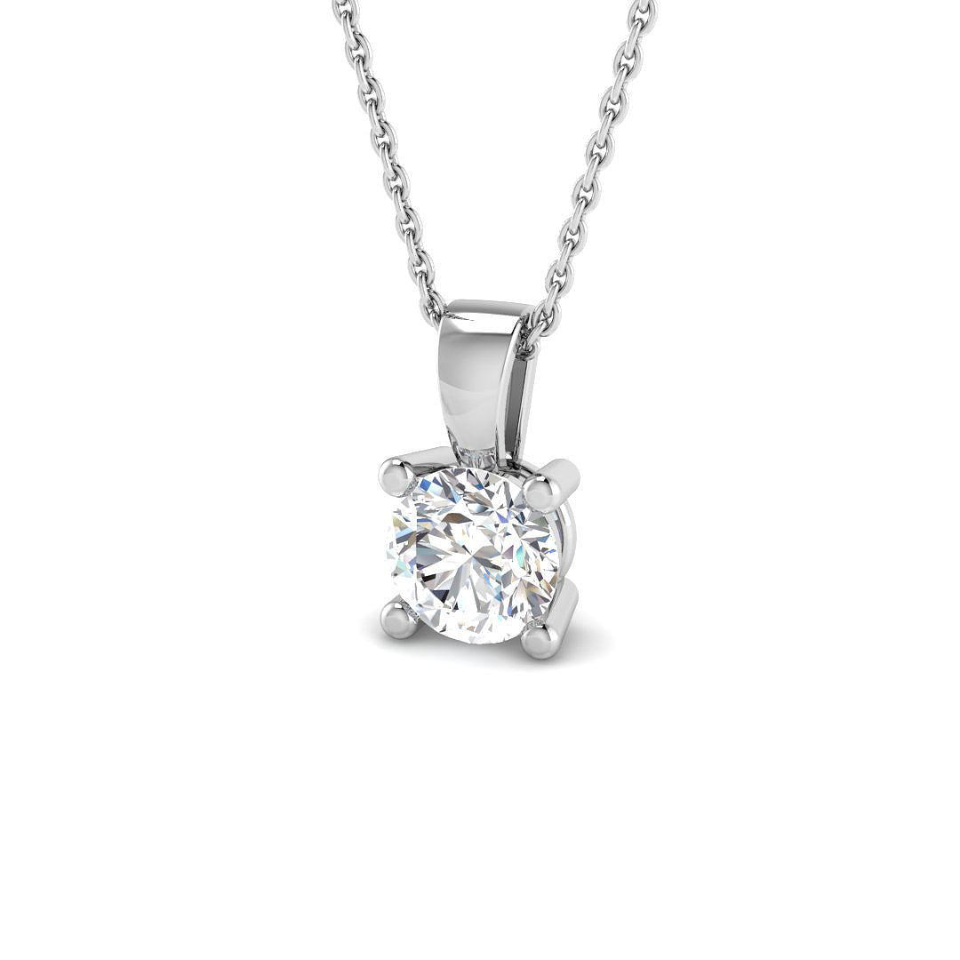 18ct White Gold 1.09ct G SI2 Diamond Pendant