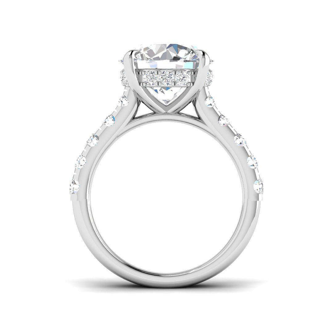 Platinum 5.96ct E VS1 Laboratory Grown CVD Ring