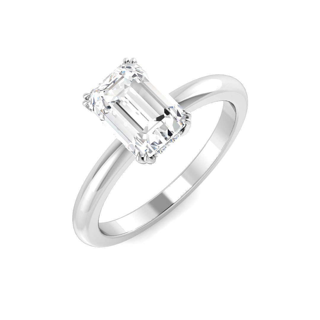Platinum 1.57ct E VS2 Laboratory Grown CVD Ring