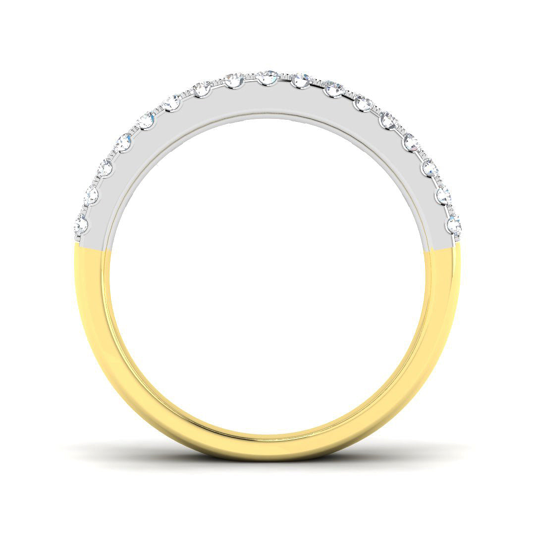 18ct Two-Tone Gold 0.91ct G SI2 Diamond Ring