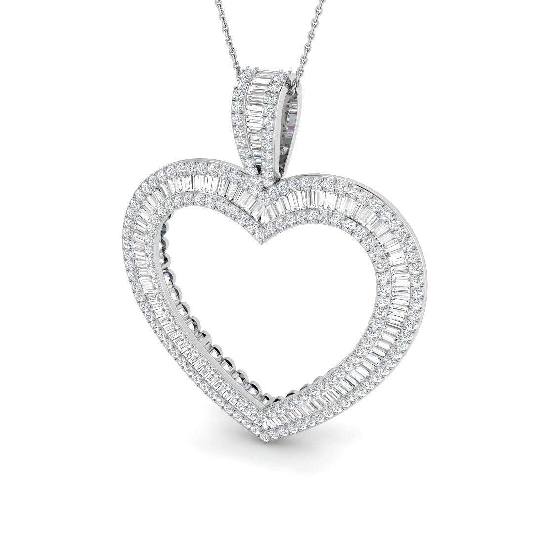 9ct White Gold 3.62ct G SI2 Diamond Pendant