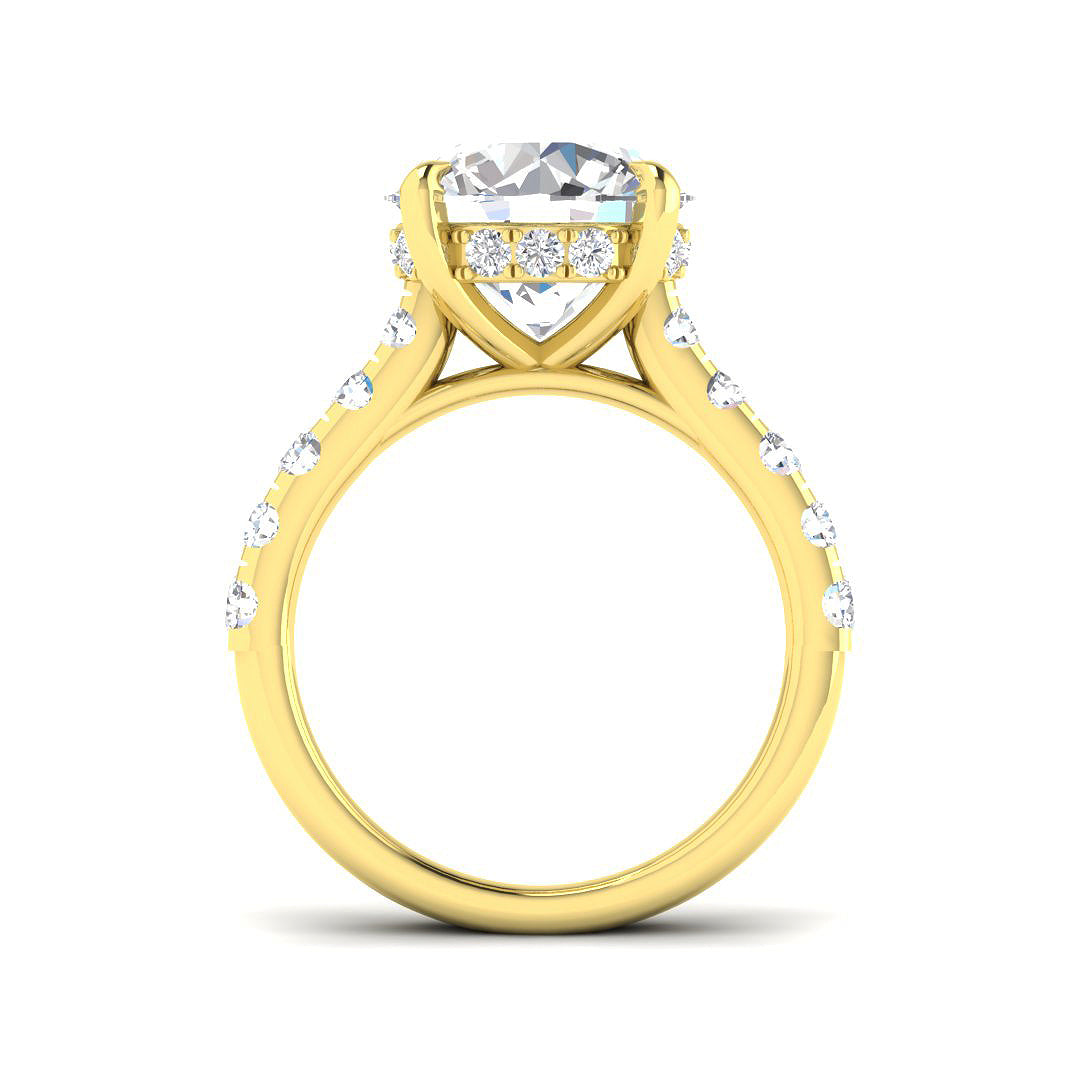9ct Yellow Gold 5.94ct E VS1 Laboratory Grown CVD Ring