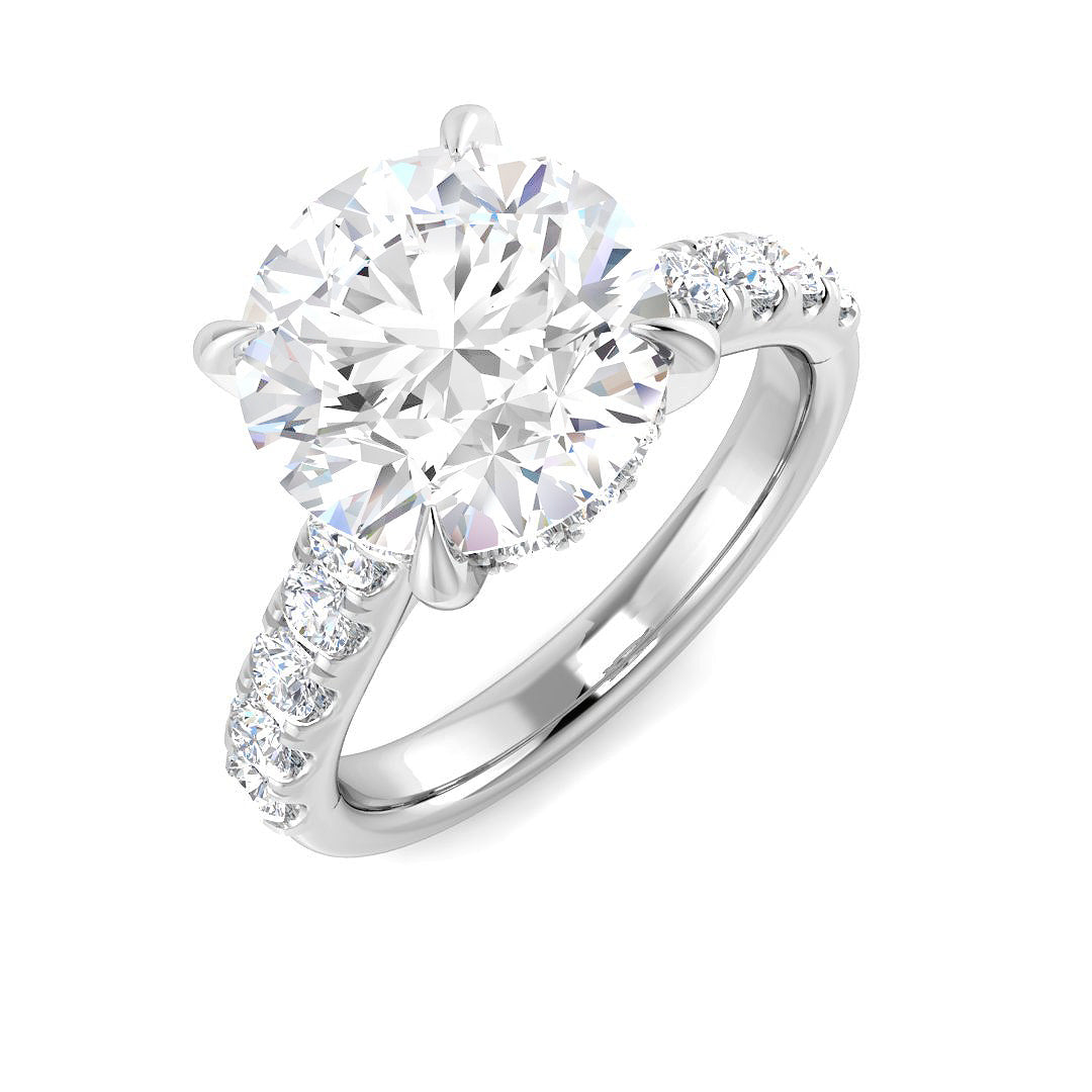 9ct White Gold 4.76ct E VS2 Laboratory Grown CVD Ring