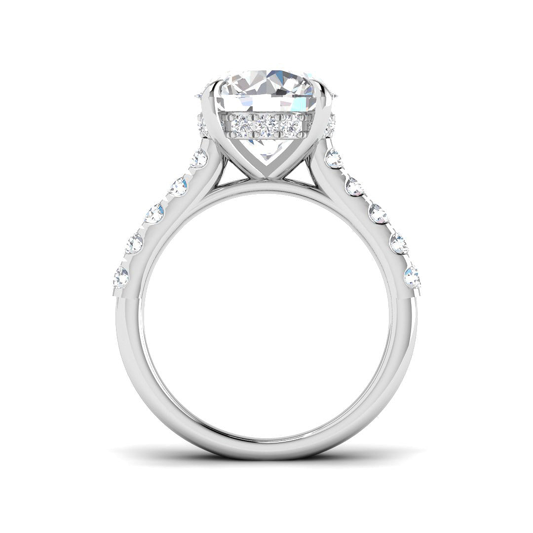 9ct White Gold 4.76ct E VS2 Laboratory Grown CVD Ring