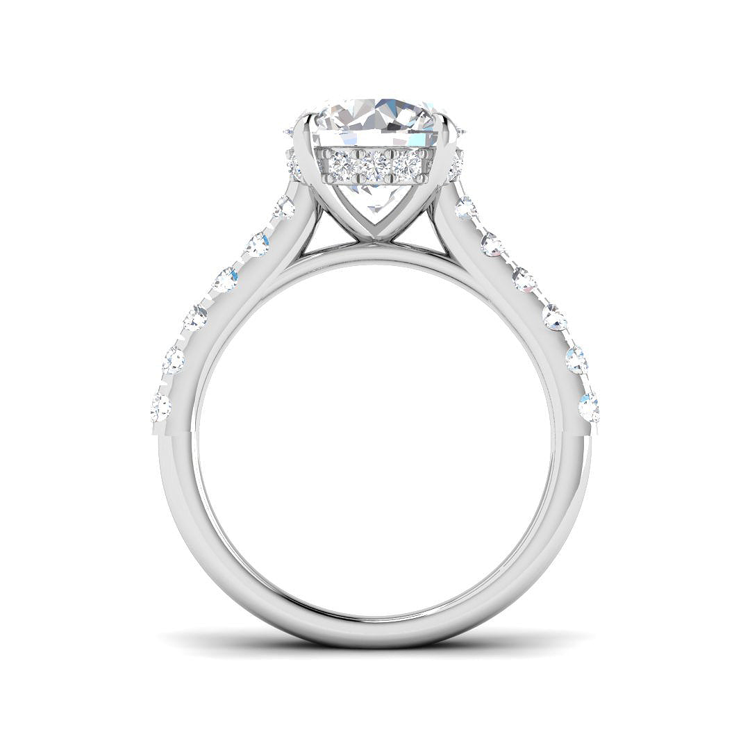 9ct White Gold 3.66ct E VS1 Laboratory Grown CVD Ring