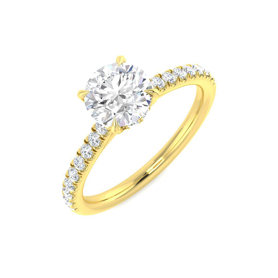 9ct Yellow Gold 1.36ct D VS2 Laboratory Grown CVD Ring