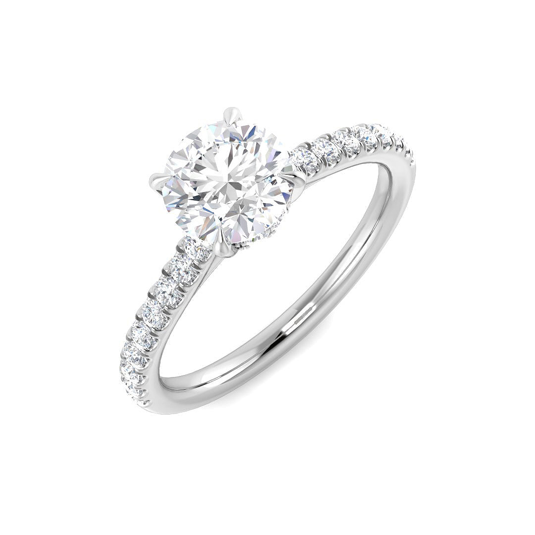 9ct White Gold 1.33ct D VS2 Laboratory Grown CVD Ring