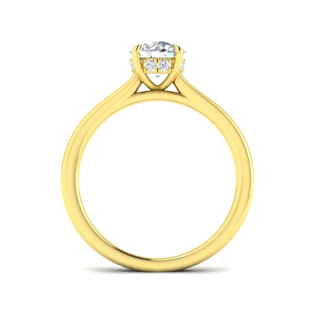 9ct Yellow Gold 1.09ct D VS2 Laboratory Grown CVD Ring
