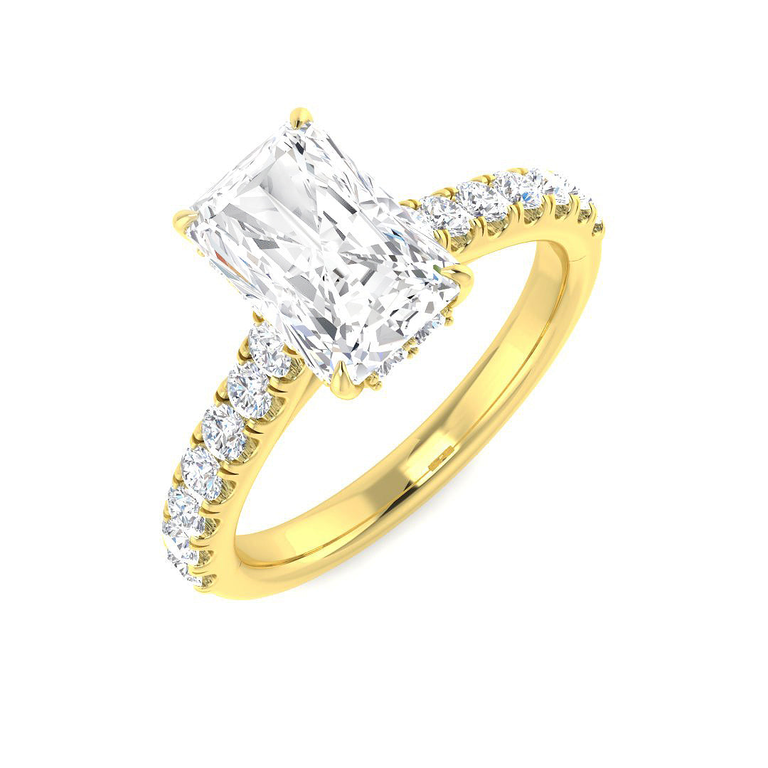 9ct Yellow Gold 2.69ct D VS2 Laboratory Grown CVD Ring
